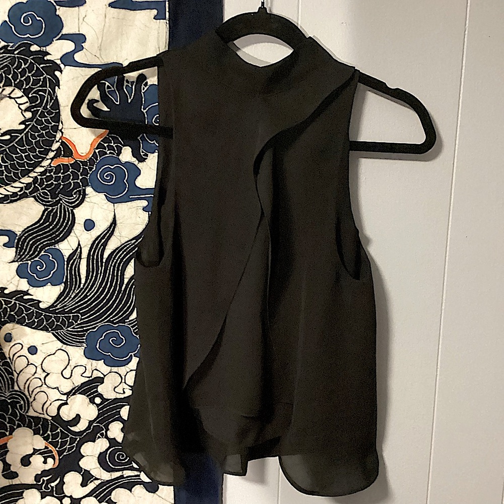 Primark Atmosphere Flowy Sleeveless Black Blouse